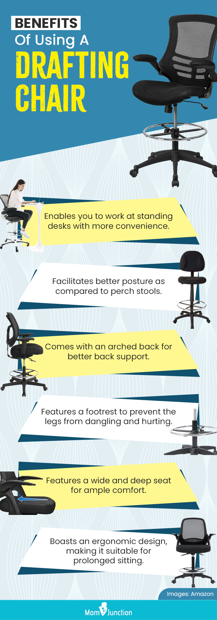 Benefits Of Using A Drafting Chair (infographic)