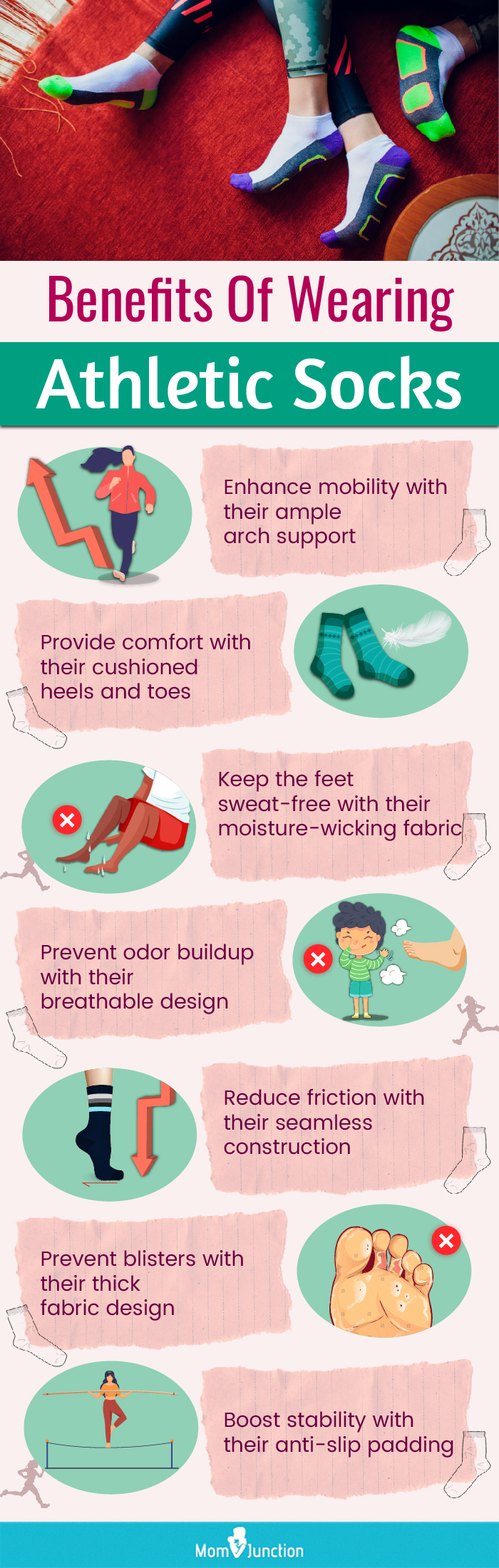 Benefits Of Wearing Athletic Socks (infographic)