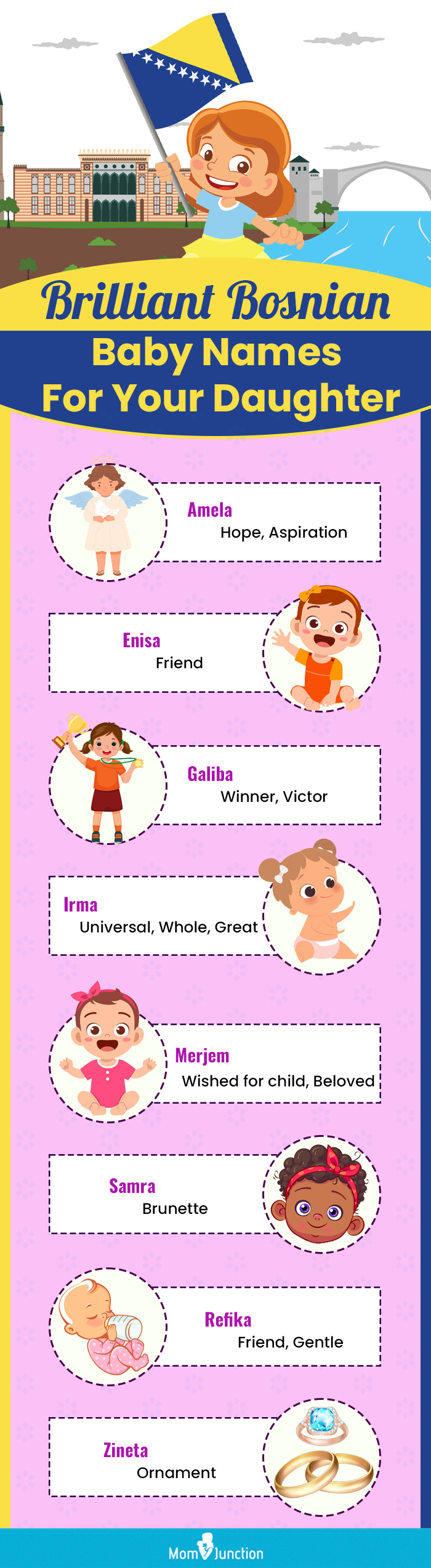 brilliant bosnian baby names for your daughter (infographic)