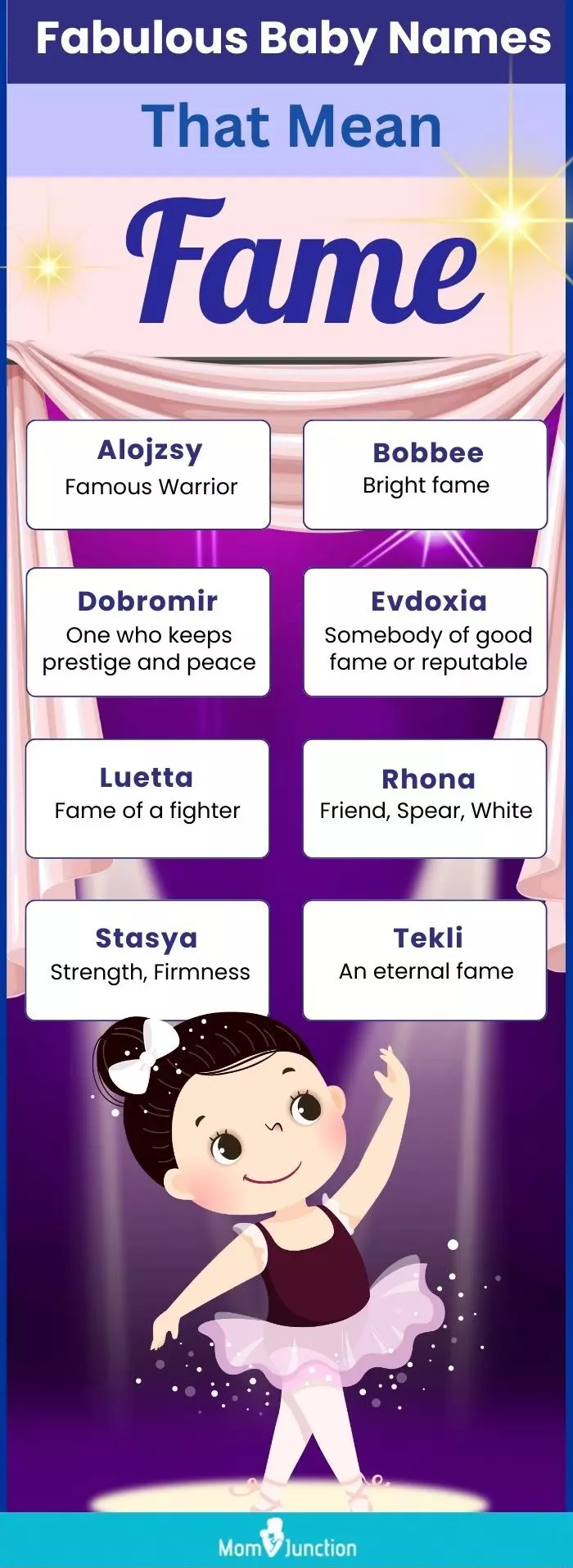 charismatic names that mean fame (infographic)