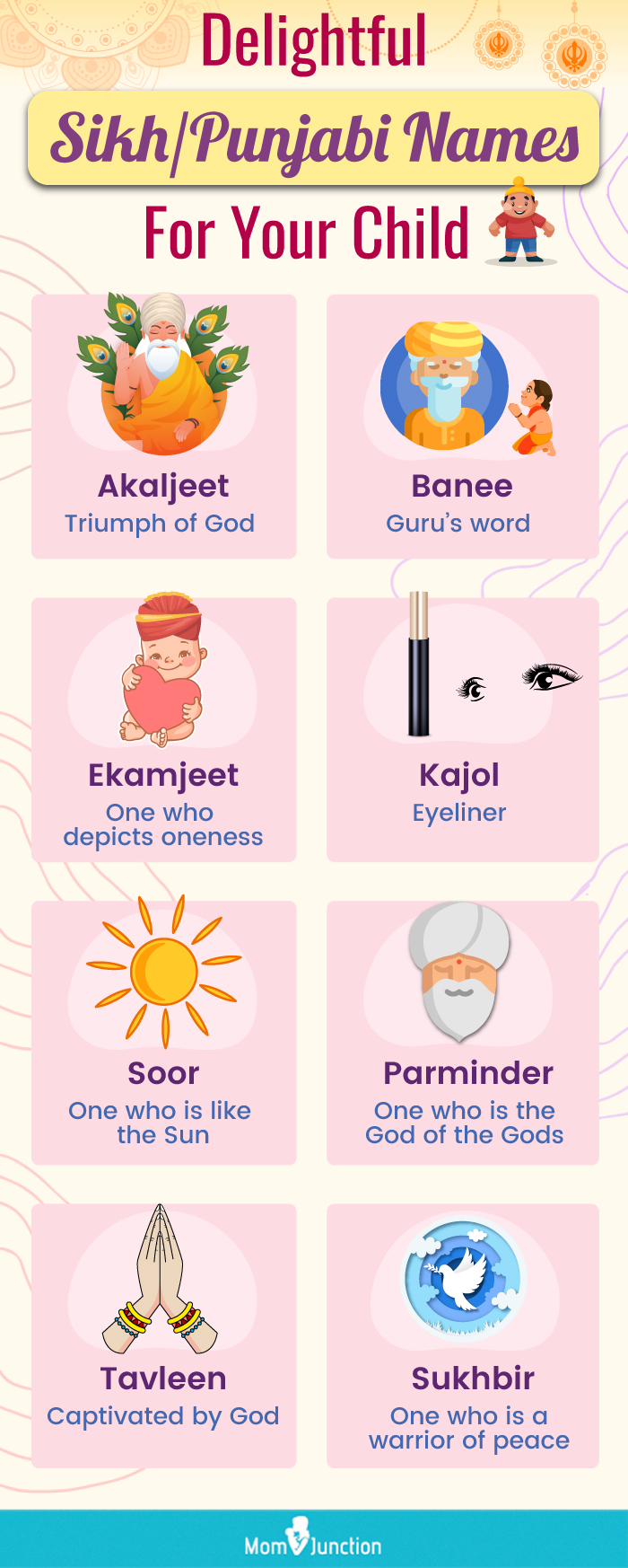 delightful sikh/punjabi names for your child (infographic)