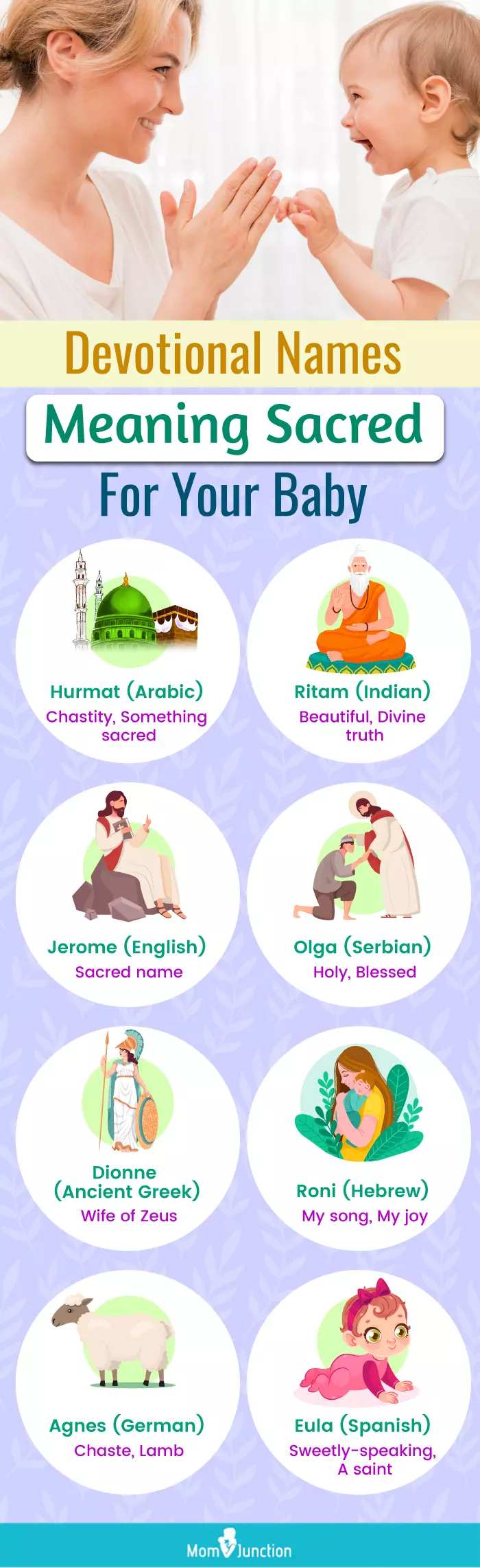 devotional names meaning sacred for your baby (infographic)