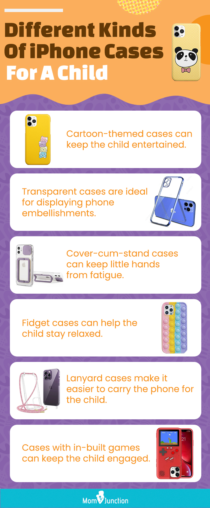 Different Kinds Of iPhone Cases For A Child (infographic)