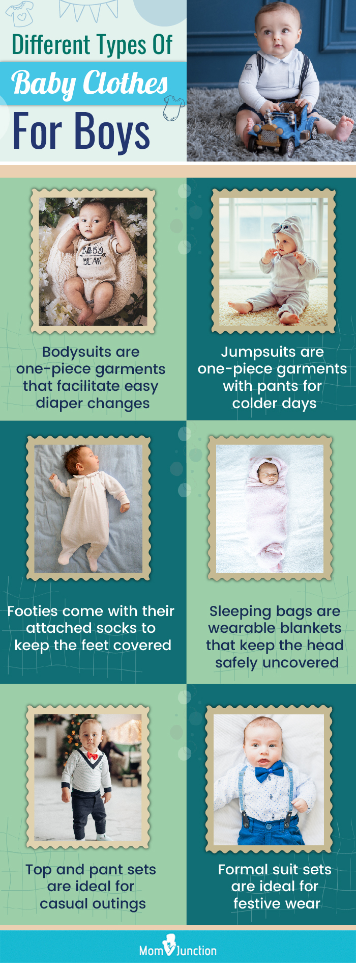 Different Types Of Baby Clothes For Boys (infographic)
