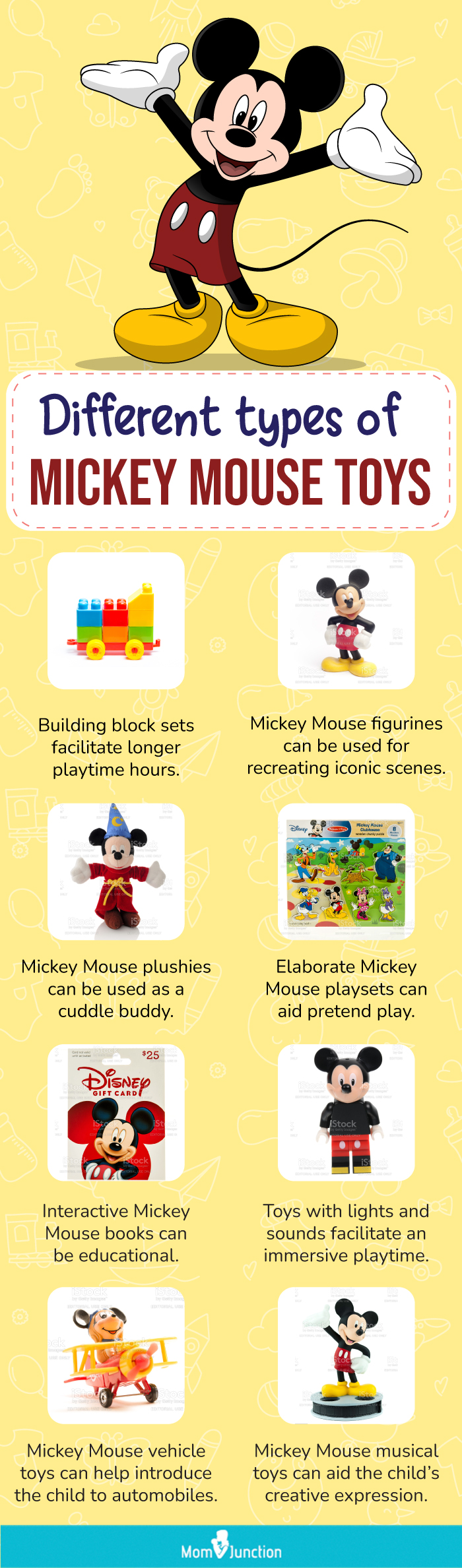 Different Types Of Mickey Mouse Toys (infographic)