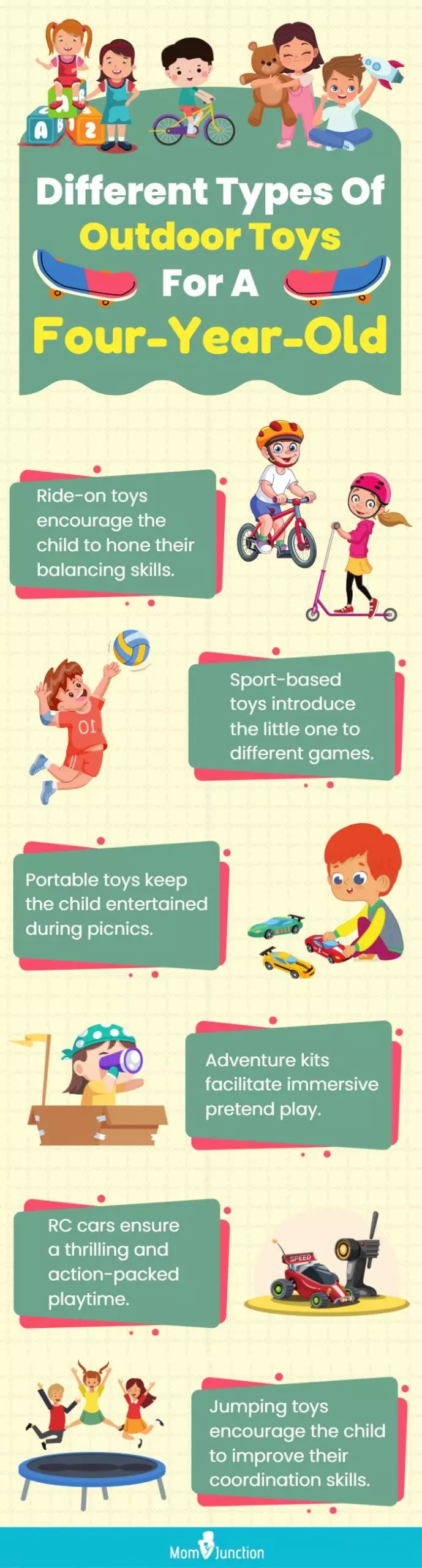 Different Types Of Outdoor Toys For A Four Year Old (infographic)