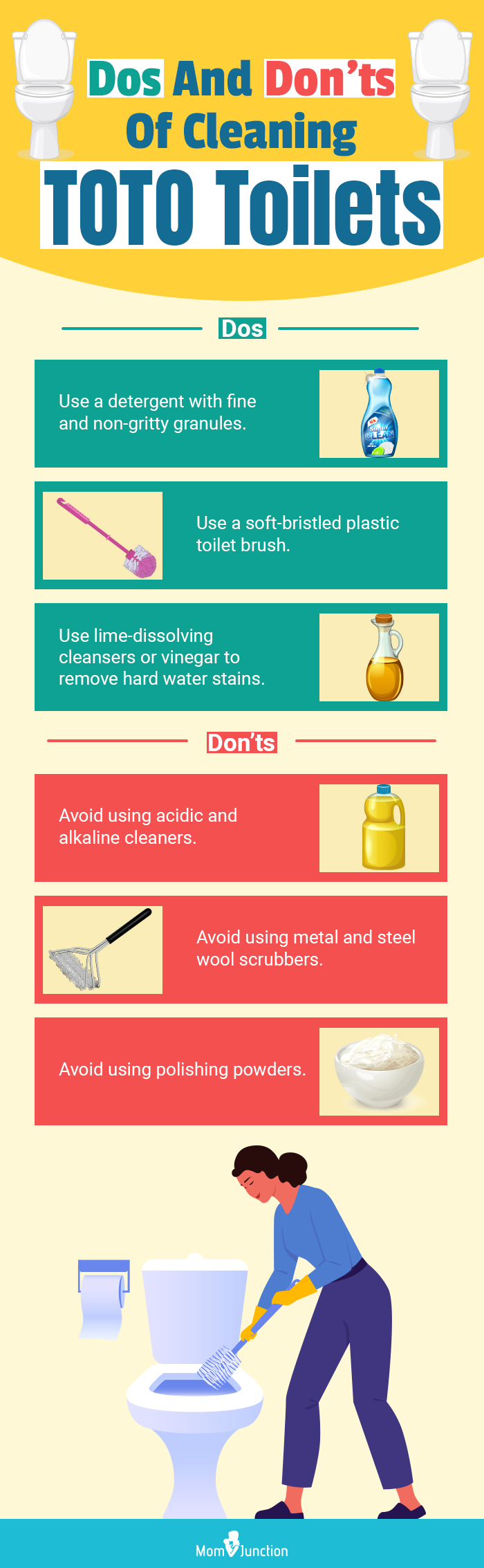 Dos And Don’ts Of Cleaning TOTO Toilets (infographic)