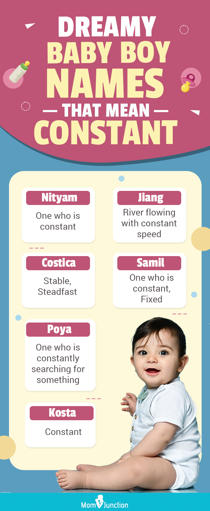 Dreamy Baby Boy Names That Mean Constant(infographic)