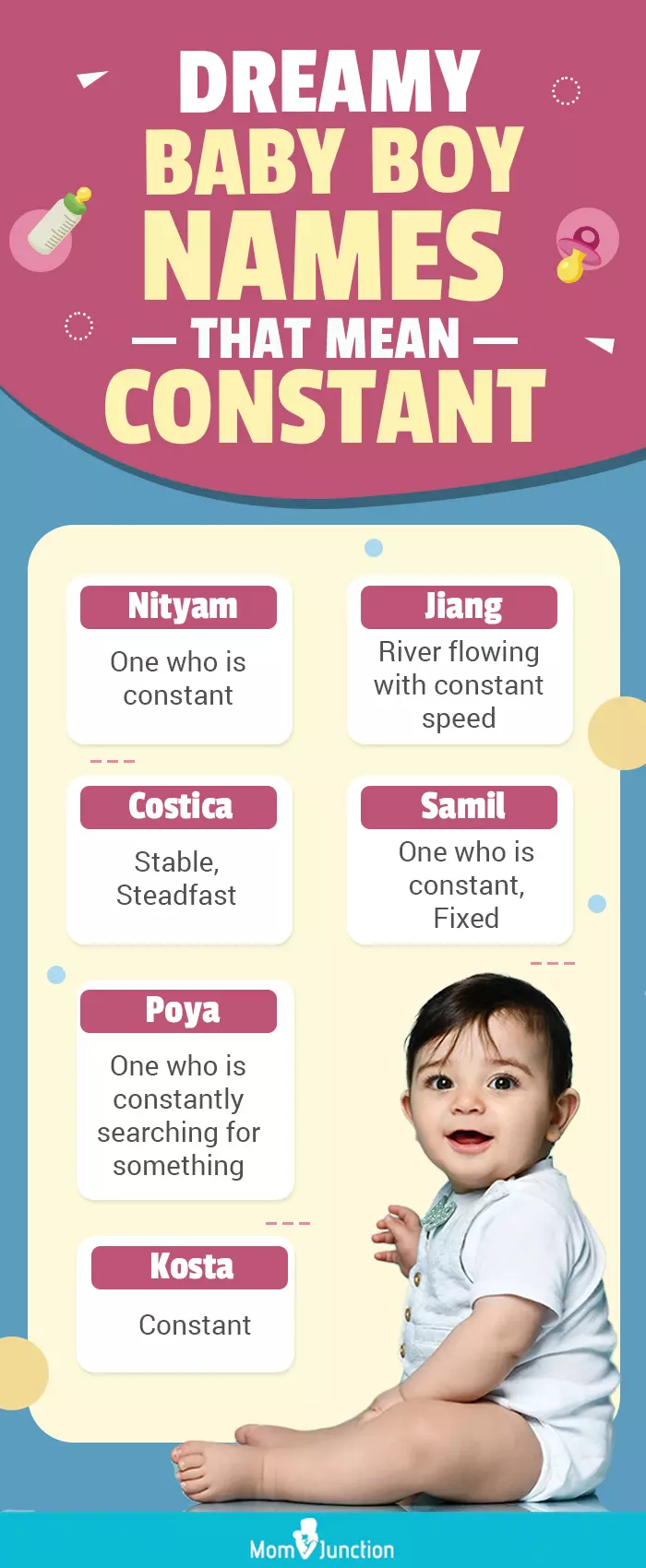 Dreamy Baby Boy Names That Mean Constant(infographic)