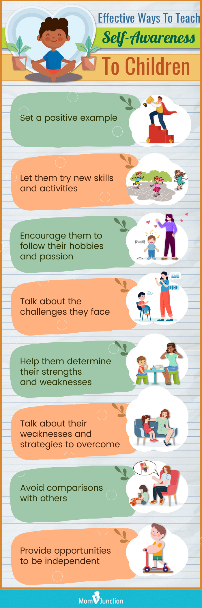 effective ways to teach self awareness to children (infographic)