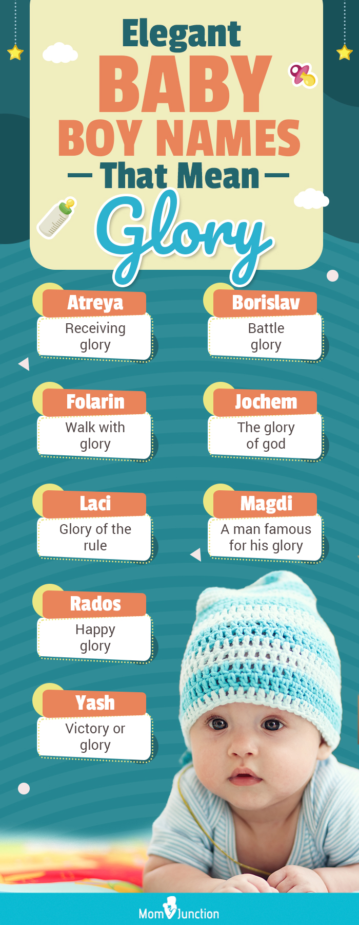 elegant baby boy names that mean glory (infographic)