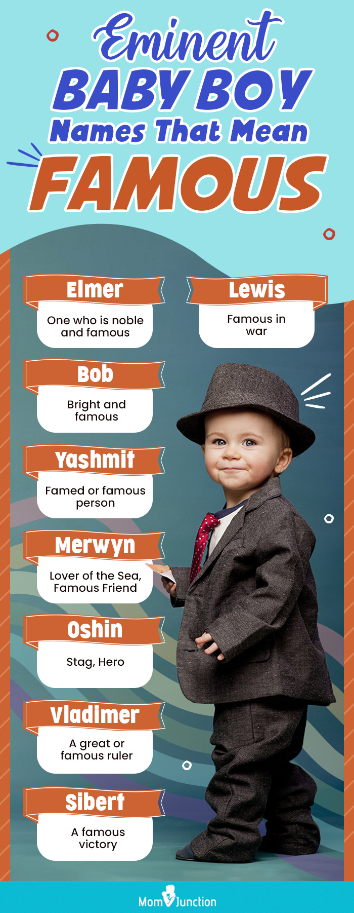 eminent baby boy names that mean famous (infographic)