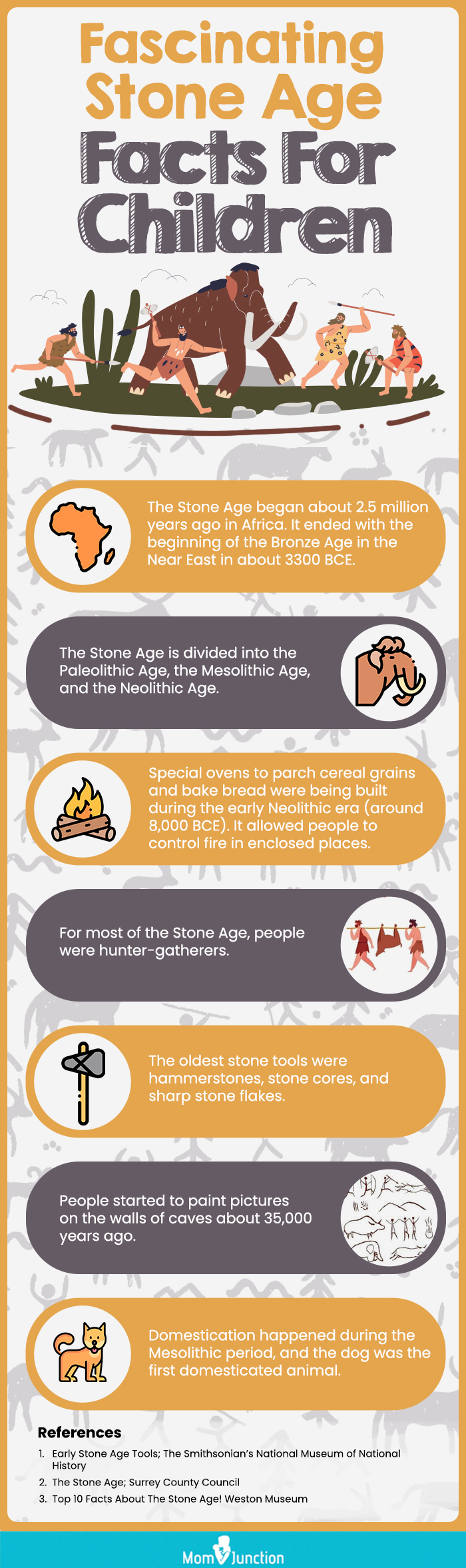fascinating stone age facts for children (infographic)
