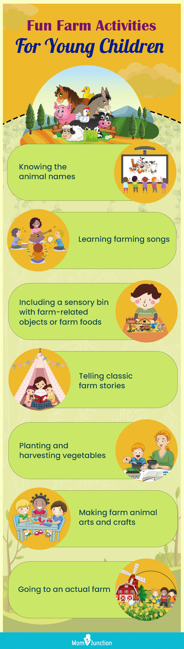 fun farm activities for young children (infographic)