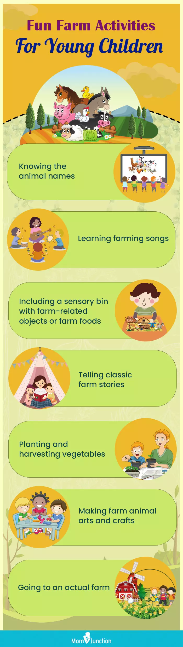 fun farm activities for young children (infographic)