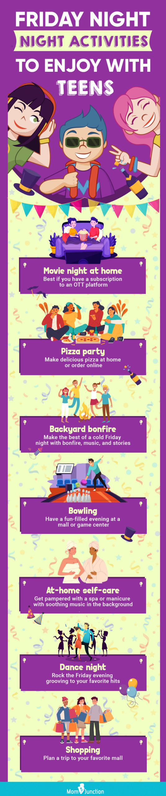 fun friday night activities to enjoy with teens (infographic)