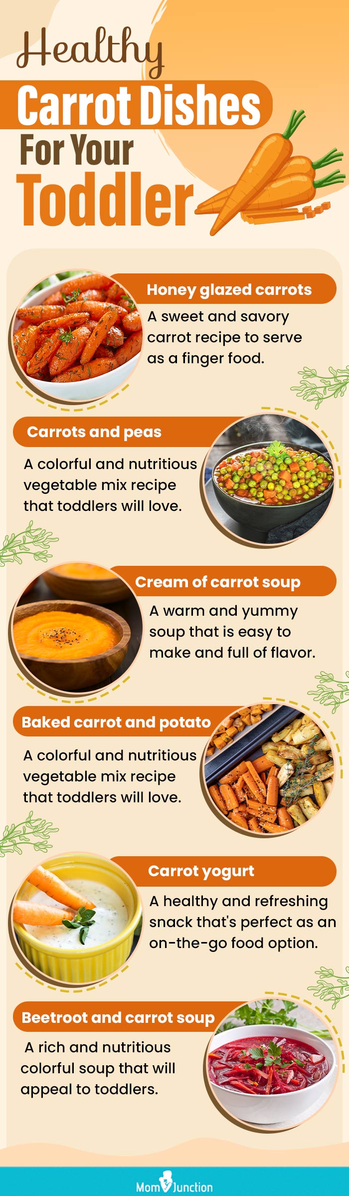 healthy carrot dishes for your toddler (infographic)