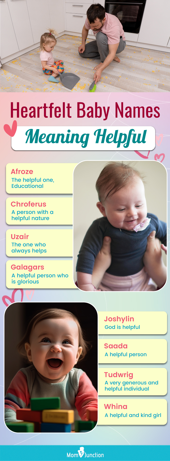 heartfelt baby names meaning helpful (infographic)
