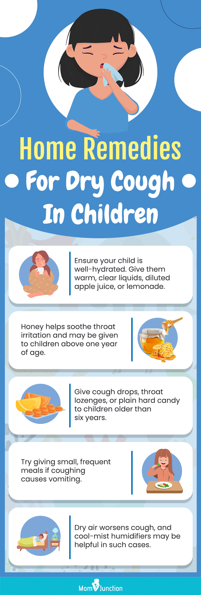  home remedies for dry cough in children(infographic)