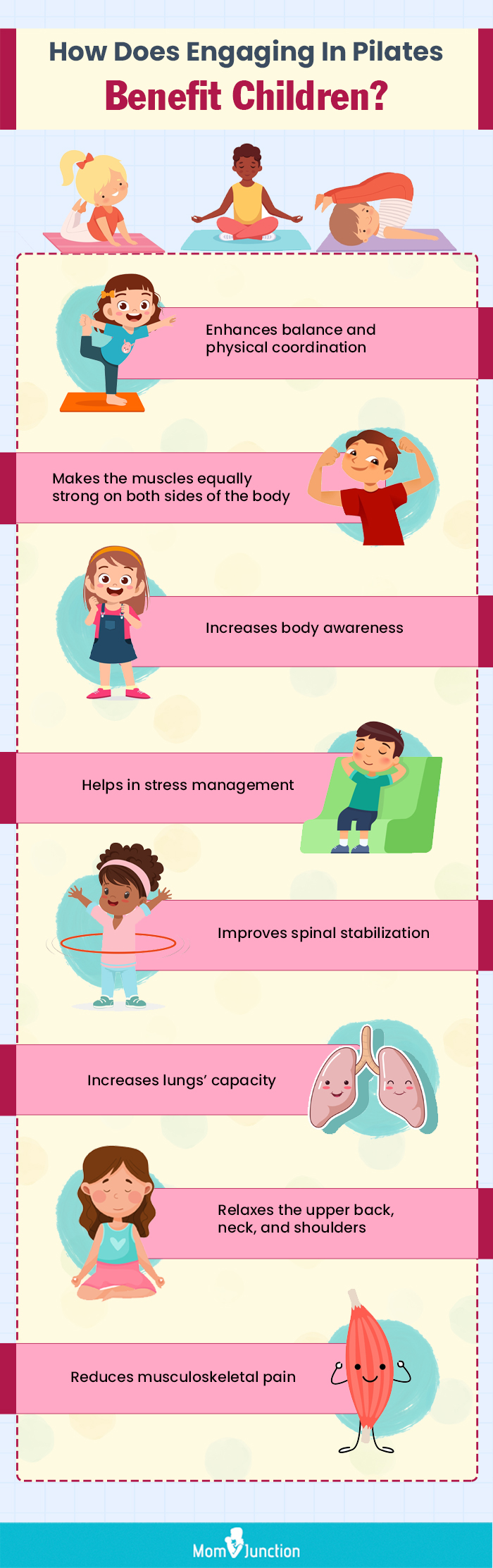 bhow does engaging in pilates benefit children (infographic) 