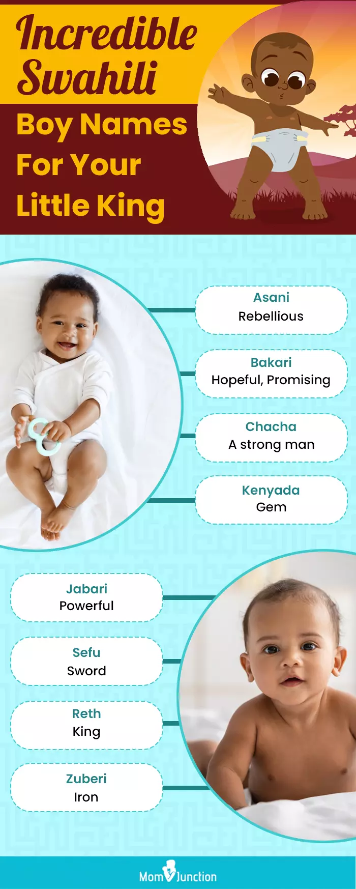 incredible swahili boy names for your little king (infographic)