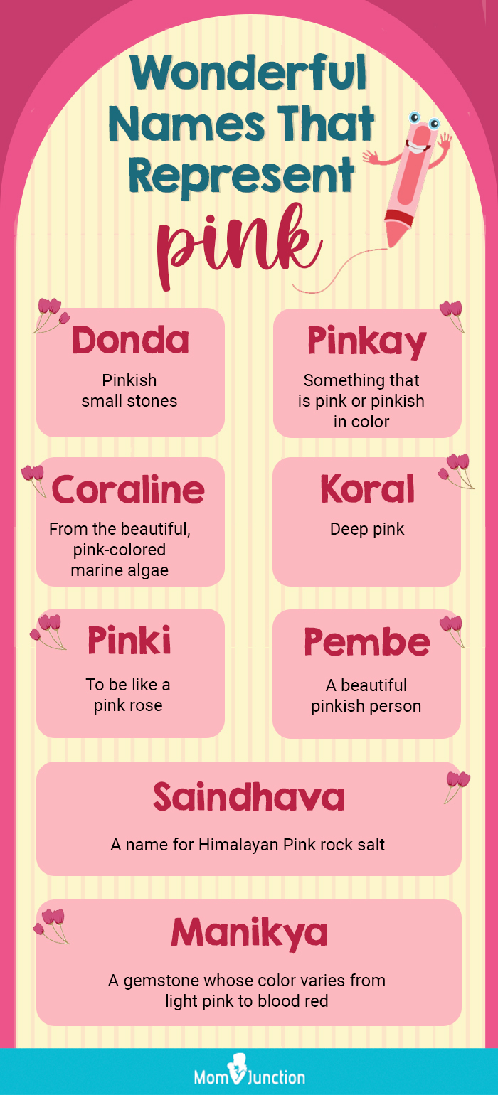 wonderful names that represent pink (infographic)