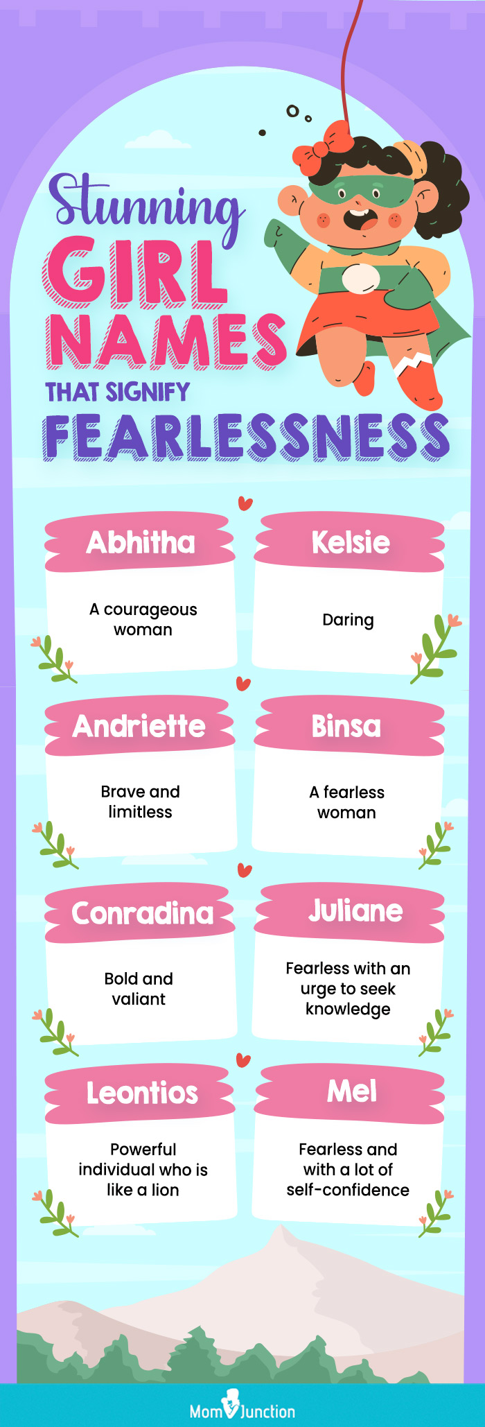 stunning girl names that signify fearlessness (infographic)