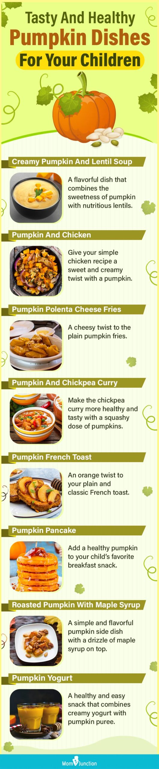 tasty and healthy pumpkin dishes for your children (infographic)