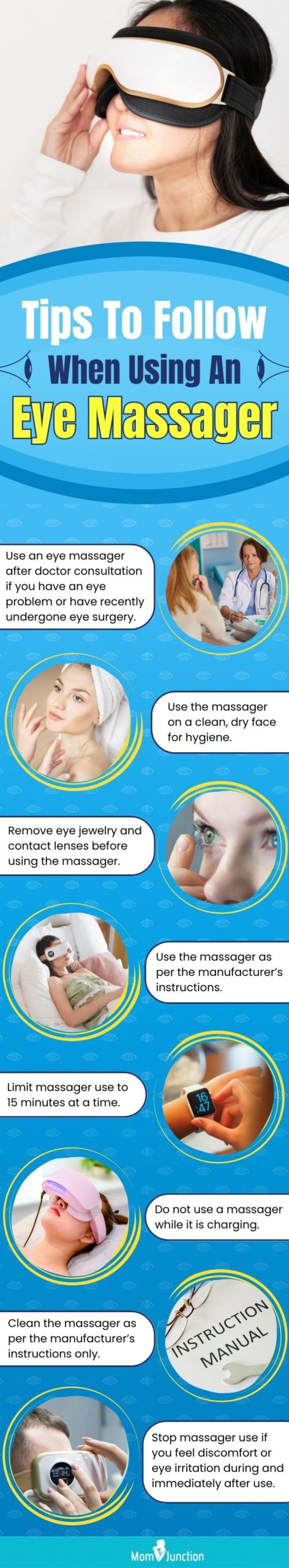 Tips To Follow When Using An Eye Massager (infographic)