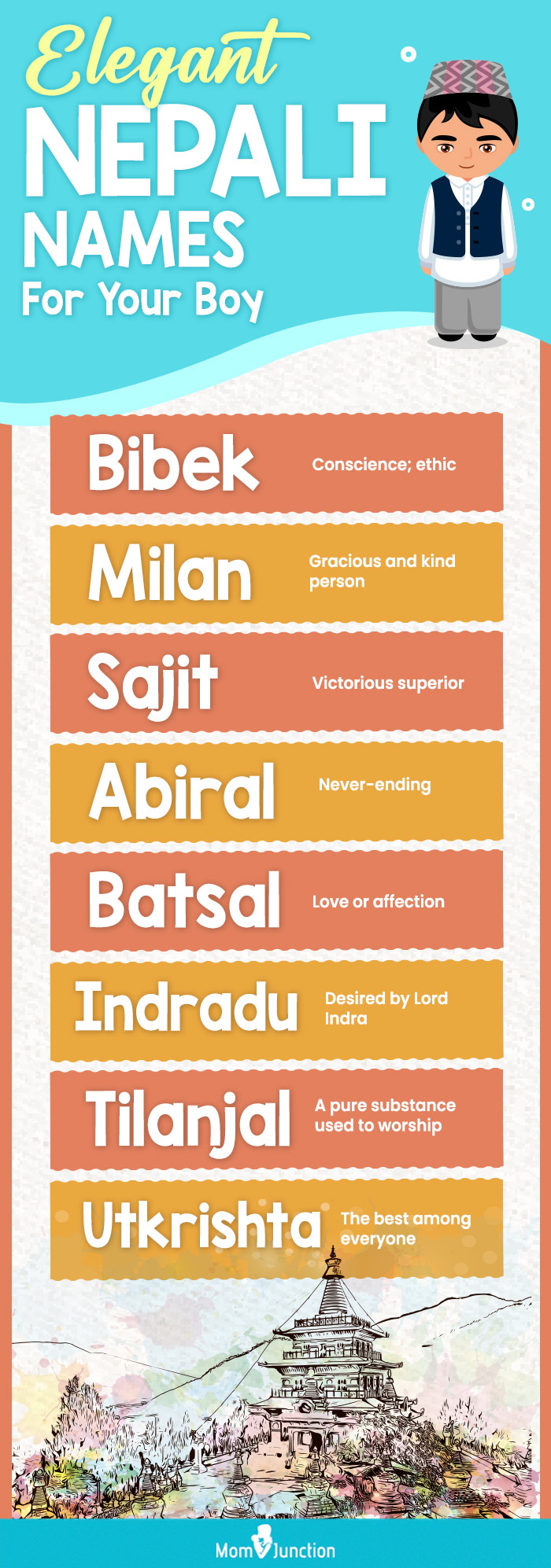 elegant nepali names for your boy (infographic)