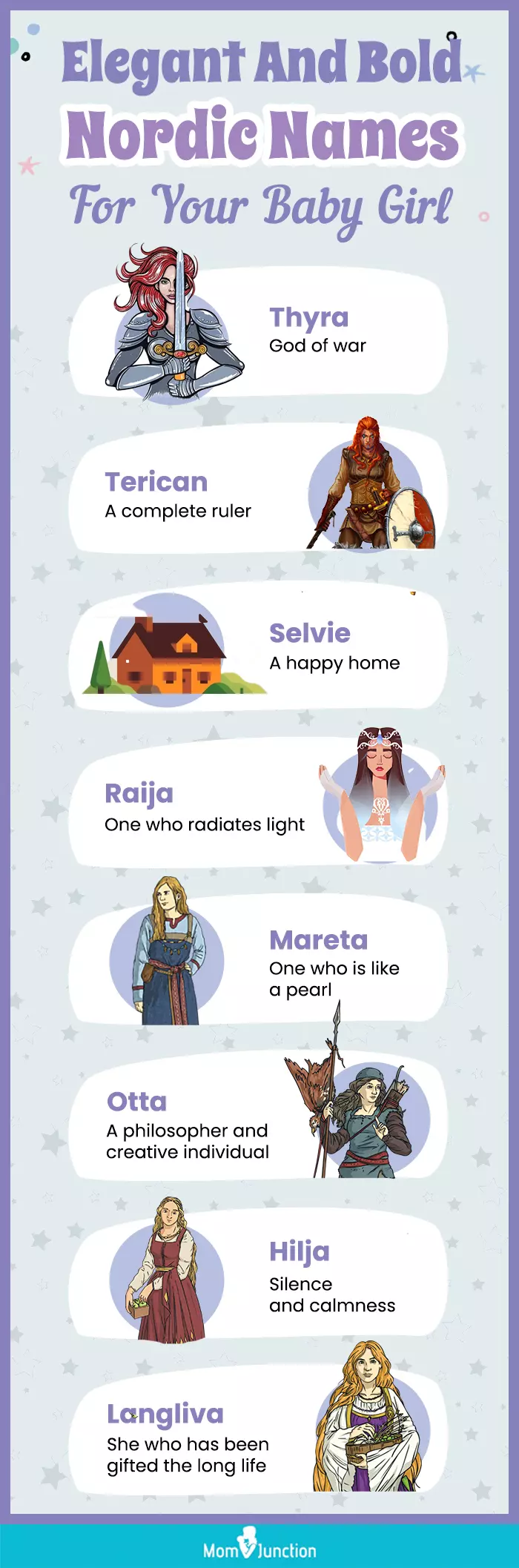 elegant and bold nordic names for your baby girl (infographic)