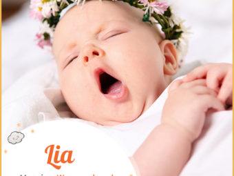 Lia, multi-origin name meaning weary or relaxed