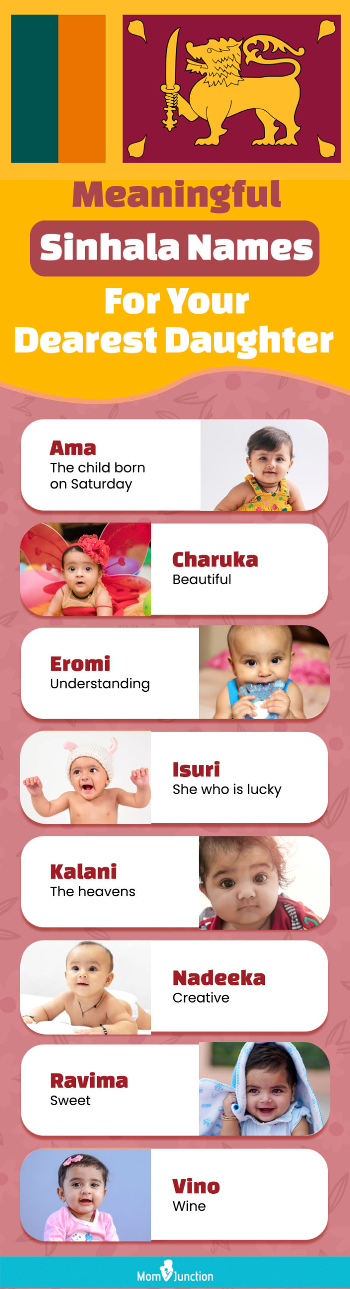 meaningful sinhala names for your dearest daughter (infographic)