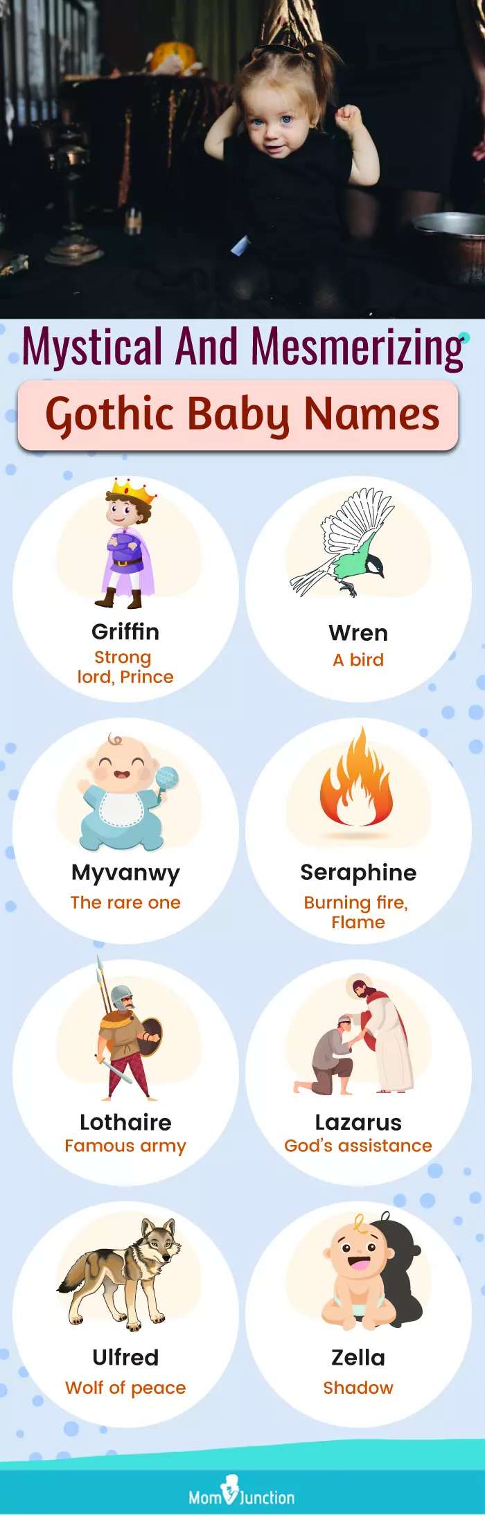 mystical and mesmerizing gothic baby names (infographic)