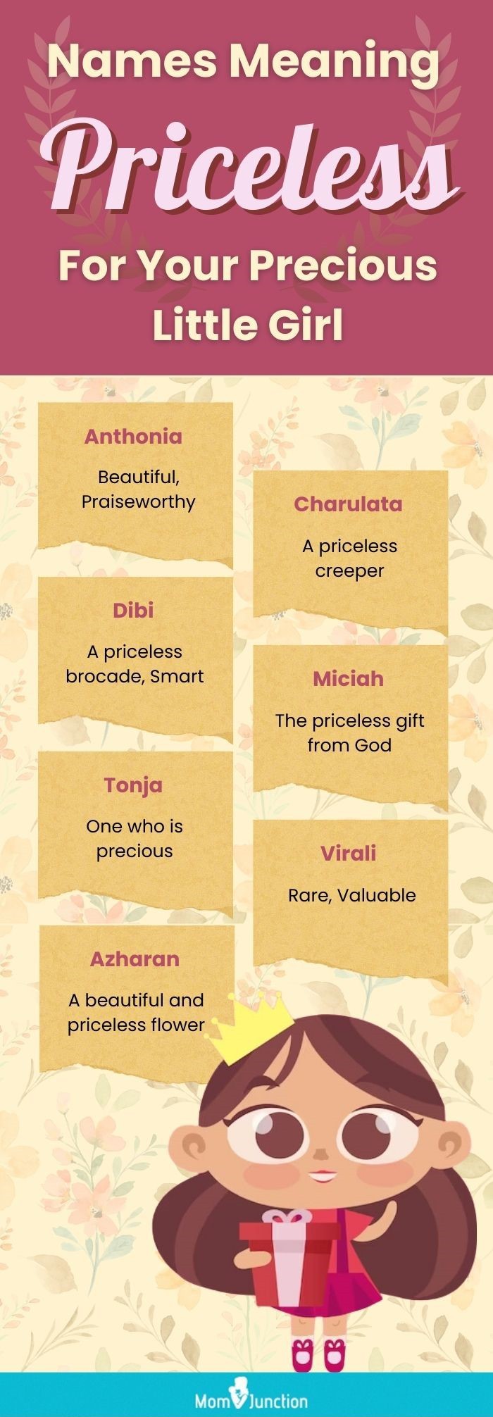 Names Meaning Priceless For Your Precious Little Girl (infographic)