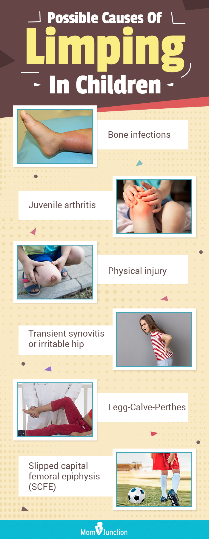 possible causes of limping in children (infographic)