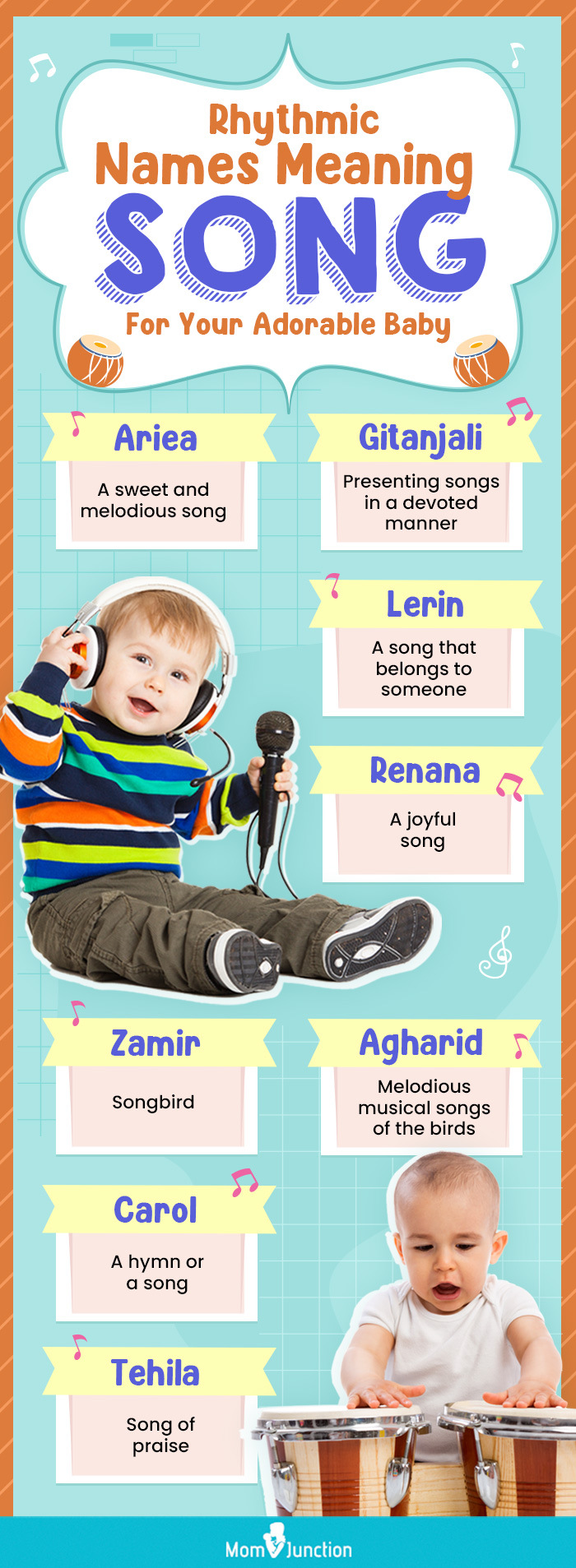 rhythmic names meaning song for your adorable baby (infographic)