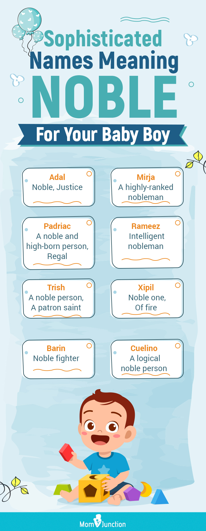 sophisticated names meaning noble for your baby boy (infographic)