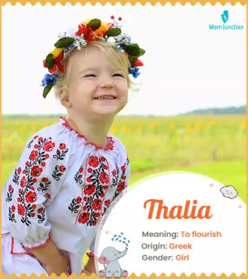 Thalia, a flourishing girl's name of Greek origin.