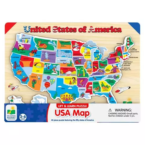 The Learning Journey Lift & Learn USA Map Puzzle