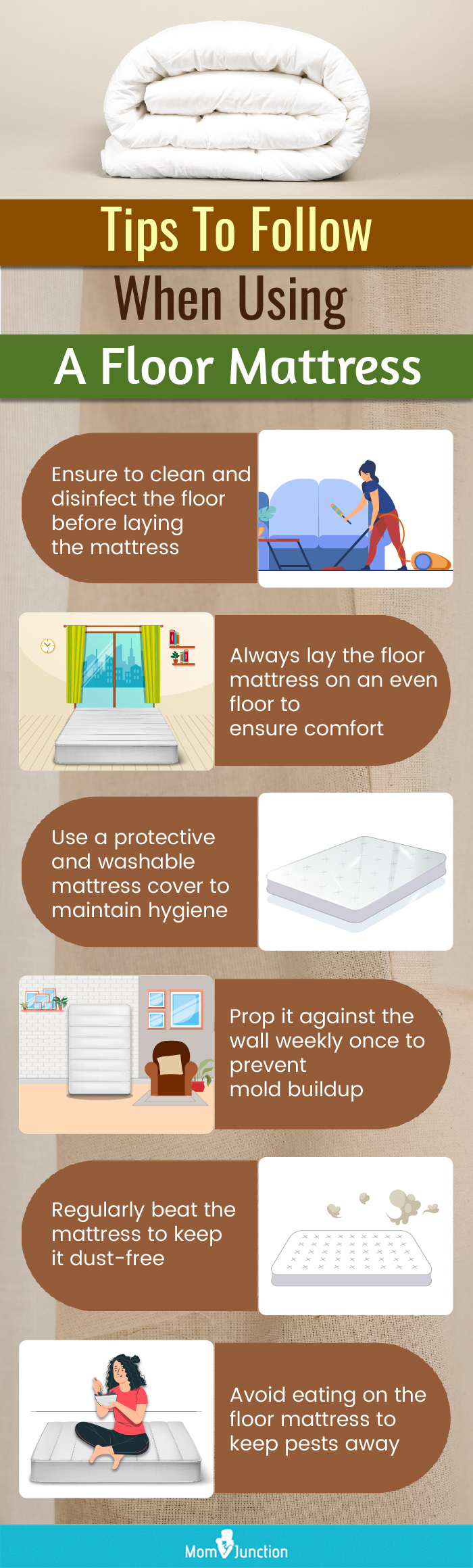 Tips To Follow When Using A Floor Mattress (infographic)