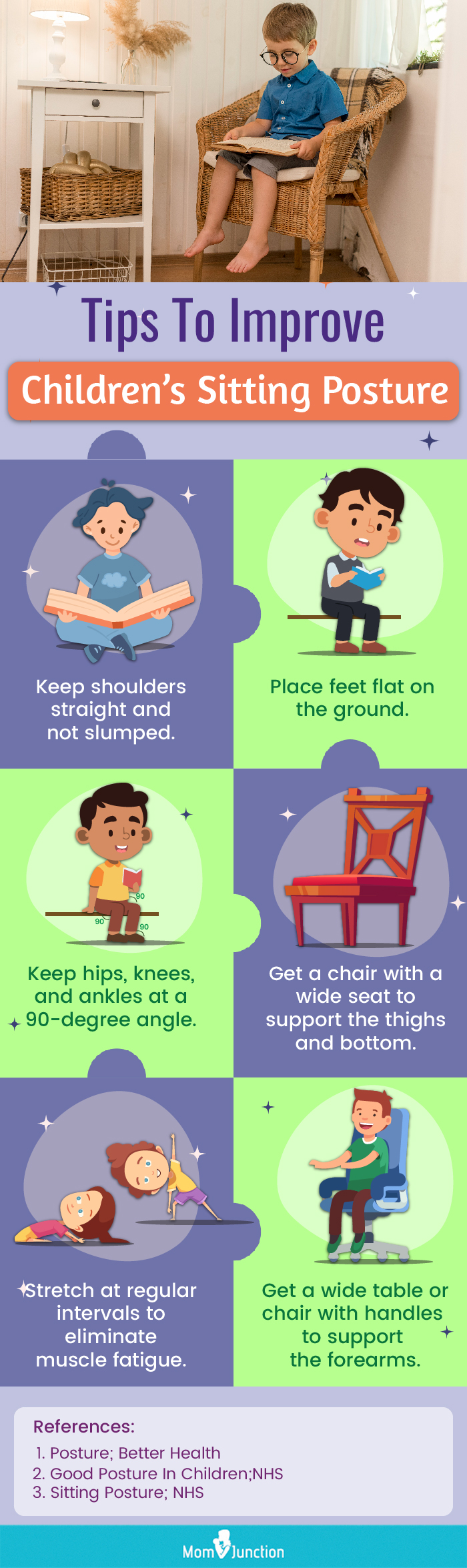 Tips To Improve Children’s Sitting Posture (infographic)