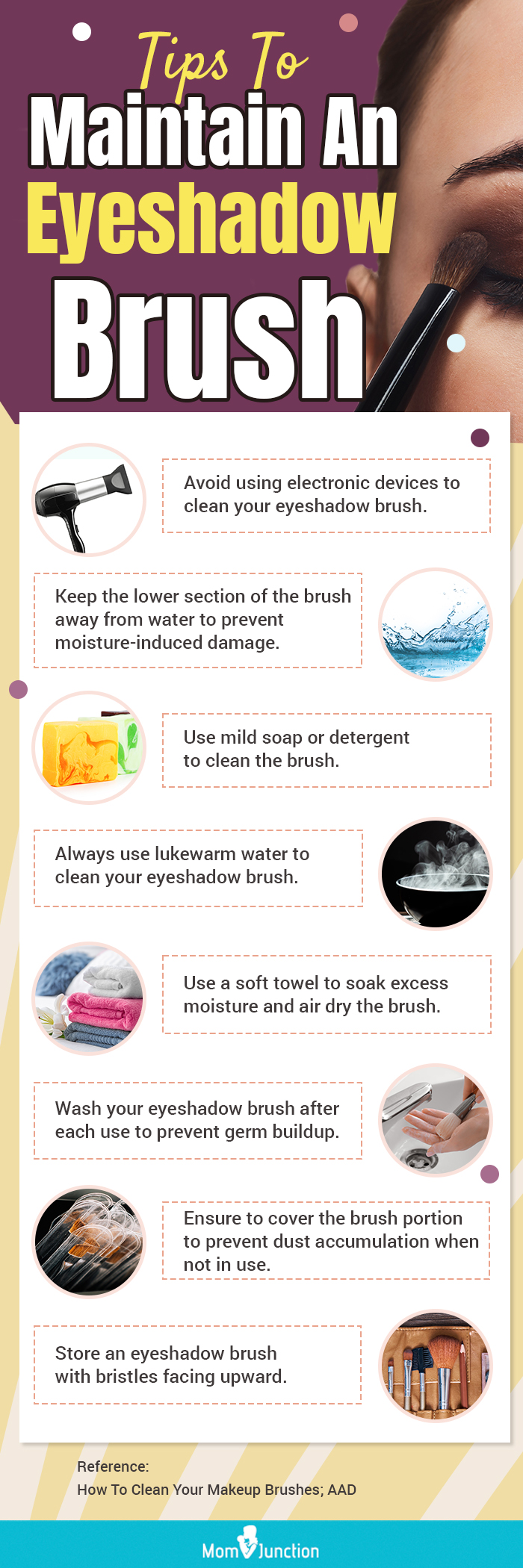 Tips To Maintain An Eyeshadow Brush (infographic) 