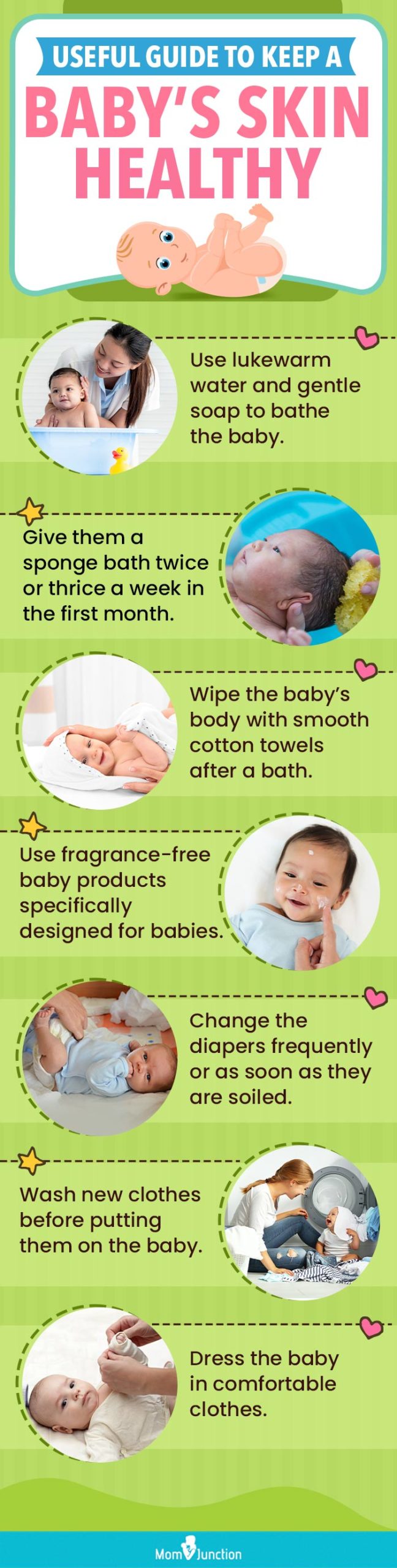 useful guide to keep a baby skin healthy (infographic)