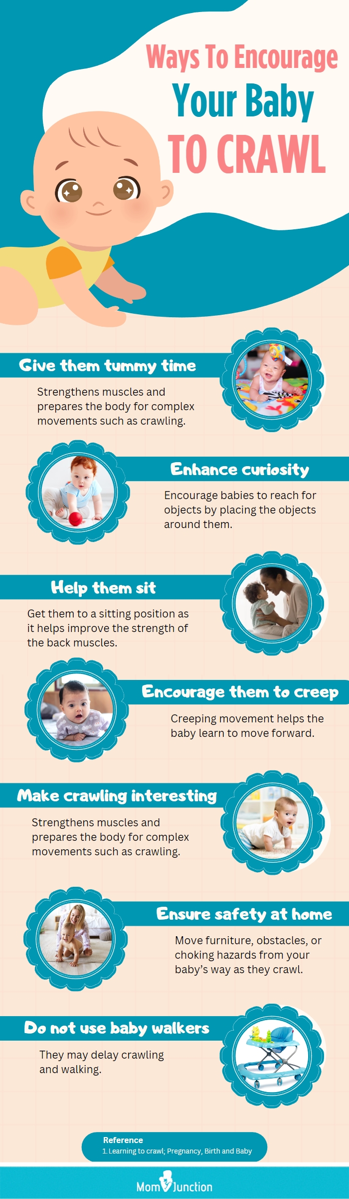 ways to encourage your baby to crawl (infographic) 