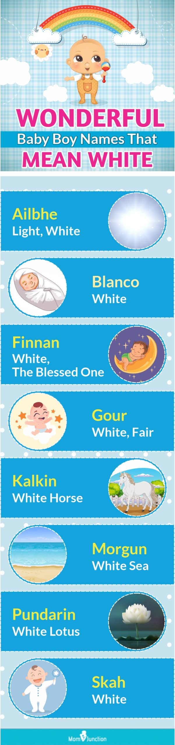 wonderful baby boy names that mean white (infographic)