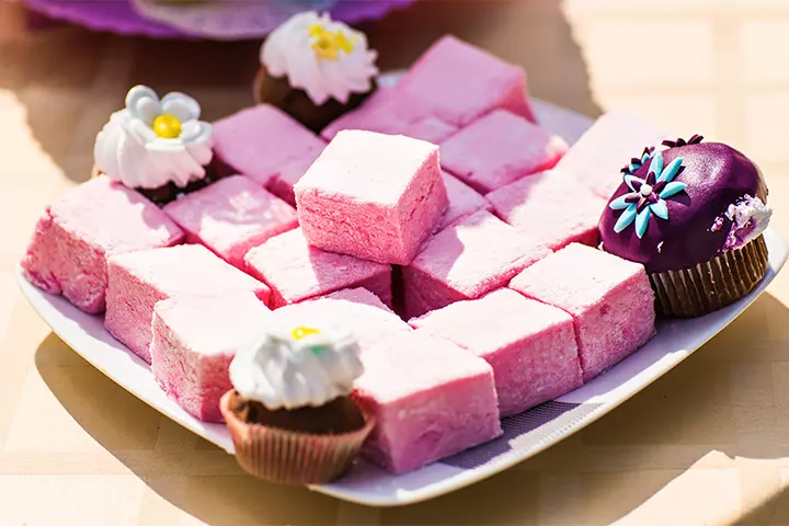 Swirl fudge, baby shower dessert for girls