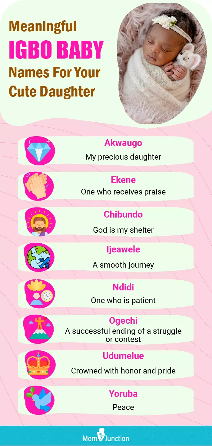 classic igbo baby girl names with meanings (infographic)