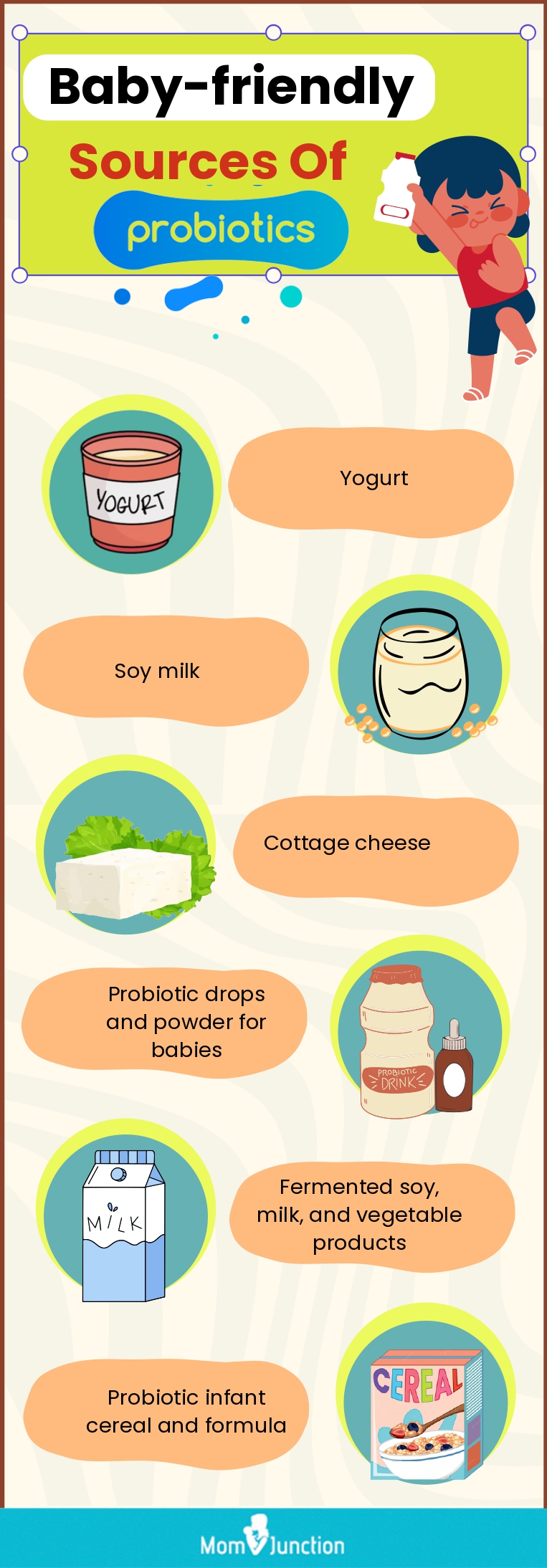 baby friendly sources of probiotics (infographic)