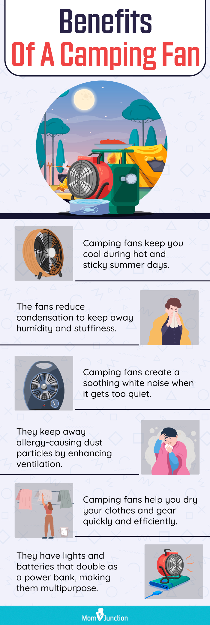 Benefits Of A Camping Fan (infographic)
